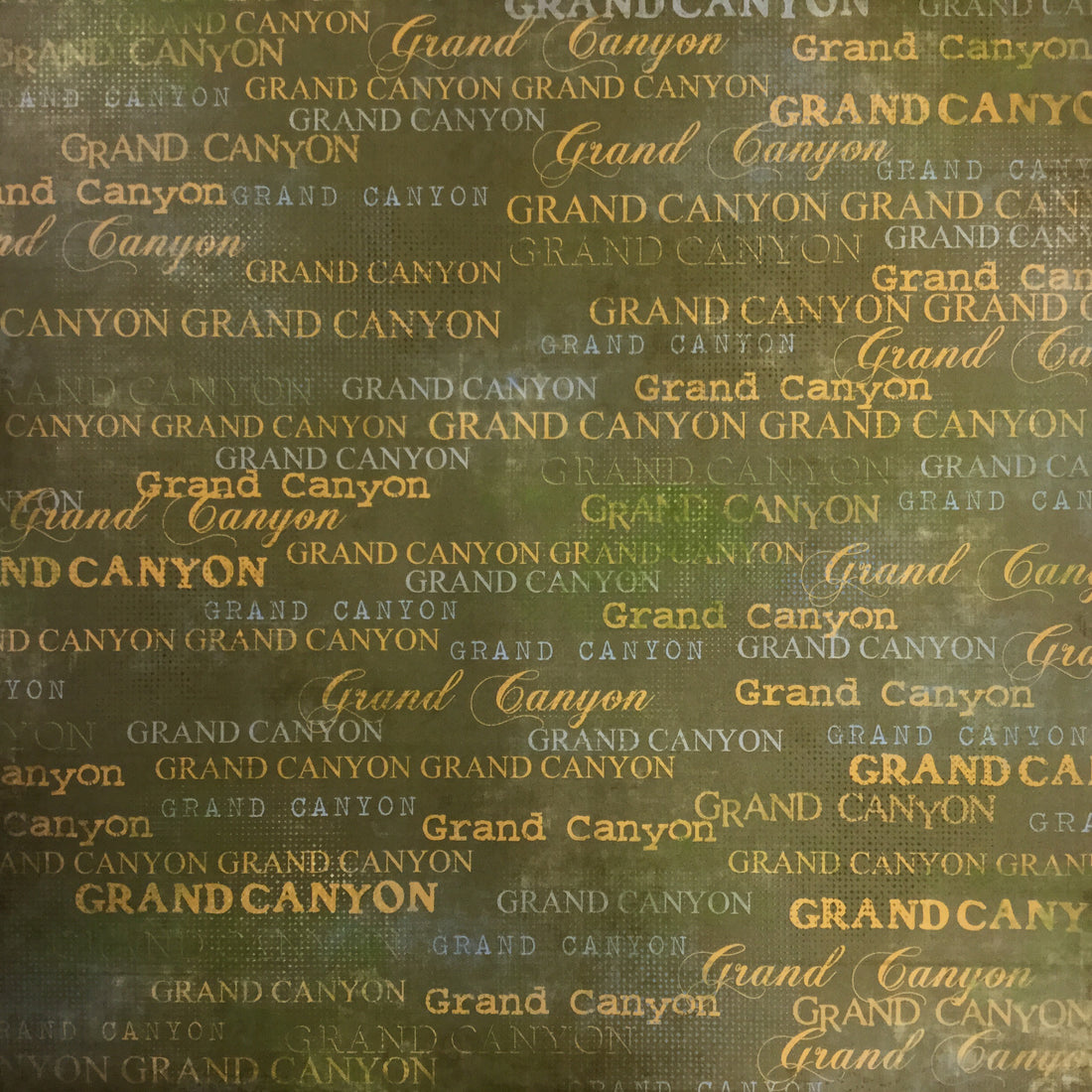 Green Lush GRAND CANYON YELLOW 12&quot;X12&quot; Travel Paper Scrapbooksrus