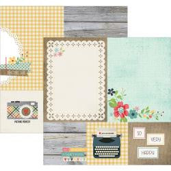 Simple Stories HOMESPUN Quote &amp; PHOTO MAT 12&quot;X12&quot; - Scrapbook Kyandyland