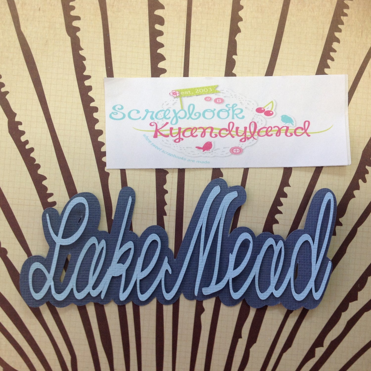 LAKE MEAD LAGOON 2 Layer Diecut Title Travel Die Cut LV