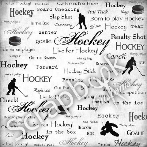 HOCKEY- LIVE FOR 12"X12" Paper Scrapbooksrus