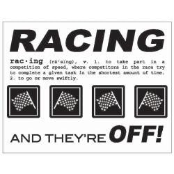 SRM Say It With Stickers RACING Sticker - Scrapbook Kyandyland