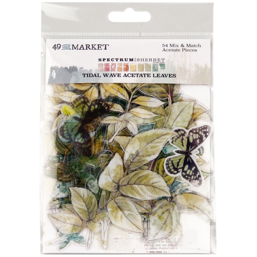 49 and Market Spectrum Sherbet TIDAL WAVE ACETATE LEAVES 54pc