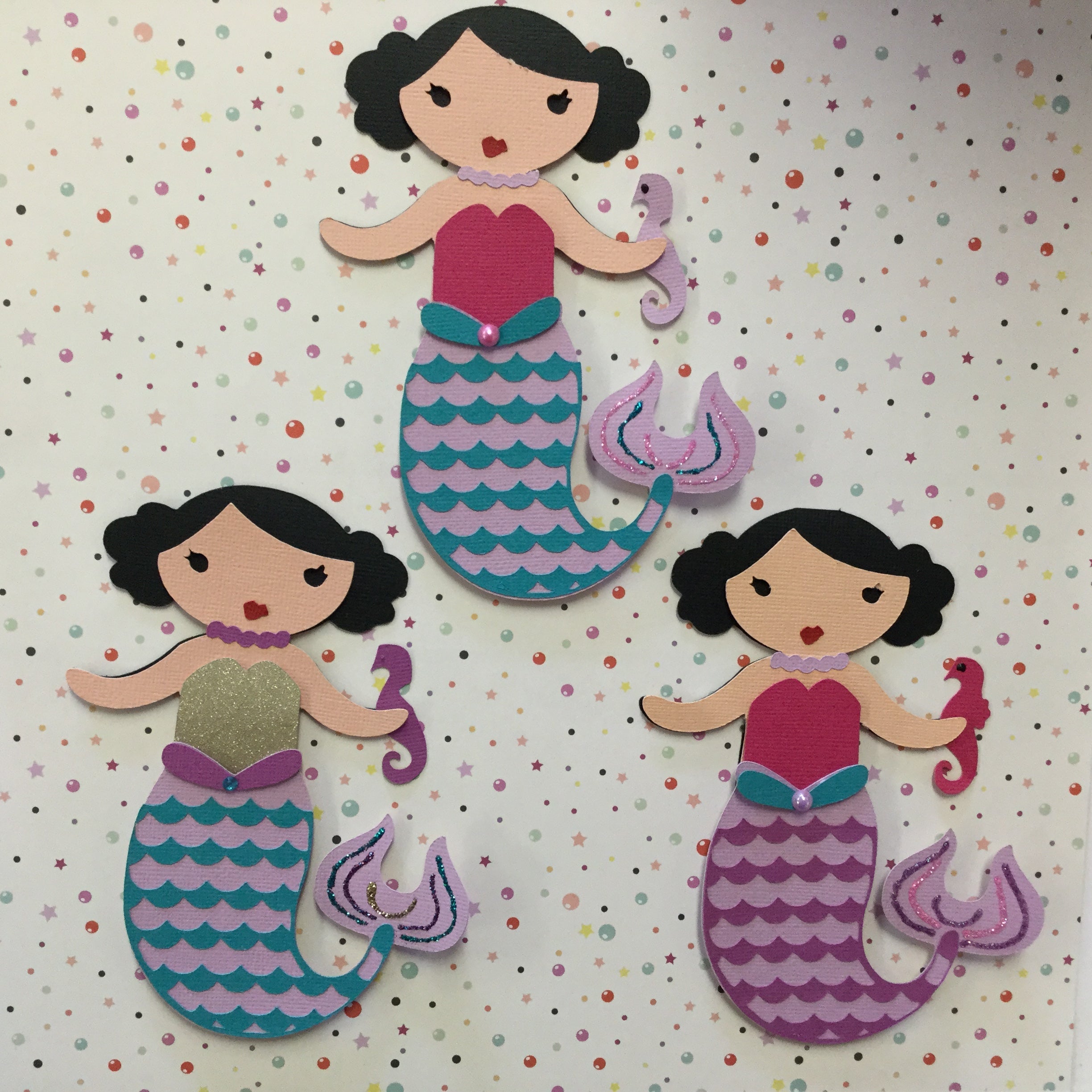 MERMAID Scrapbook Die Cut Embellishment