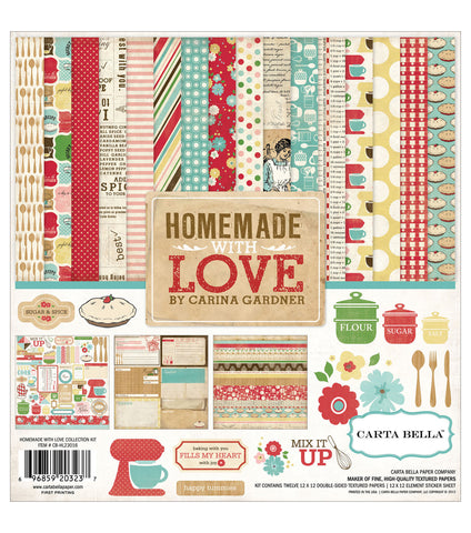 Carta Bella HOMEMADE WITH LOVE Collection 12"X12" Kit