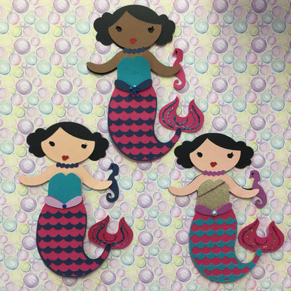 MERMAID Scrapbook Die Cut Embellishment