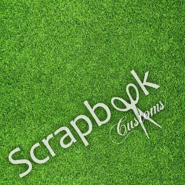 SPORTS TURF Grass 12&quot;X12&quot; Scrapbook Paper Scrapbooksrus