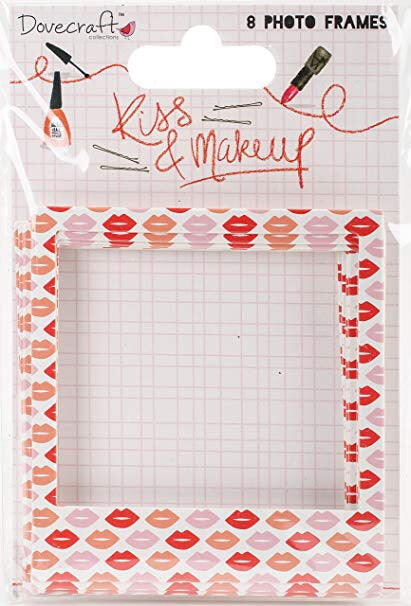 Dovecraft KISS &amp; MAKEUP Photo Frames 8 pc Scrapbooksrus