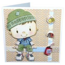 Kanban BILLY ON SKATEBOARD Boy DieCut Card Layer Topper - Scrapbook Kyandyland