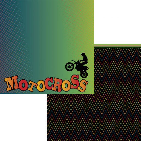 Racing Moxxie RACING 1 Scrapbook Sports Sheet 12&quot;X12&quot; - Scrapbook Kyandyland