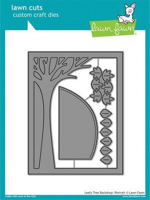 Lawn Fawn LEAFY TREE BACKDROP PORTRAIT Craft Dies @Scrapbooksrus