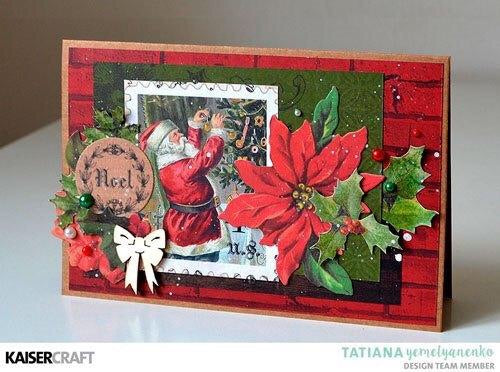 Kaisercraft Letters To Santa HOLLY &amp; BERRIES 12&quot;X12&quot; Scrapbook Sheet Scrapbooksrus