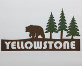 YELLOWSTONE TREES National Park Page Border Laser Cut DieCut