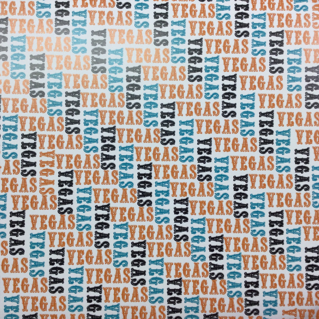 Initial Scramble VEGAS ORANGE & TEAL 12X12 Paper Scrapbook Customs
