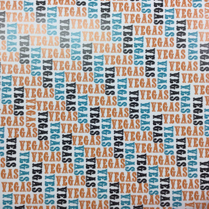 Initial Scramble VEGAS ORANGE &amp; TEAL 12X12 Paper Scrapbook Customs