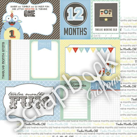 Scrapbook Customs Baby Boy First Months Scrapbooking Kit 