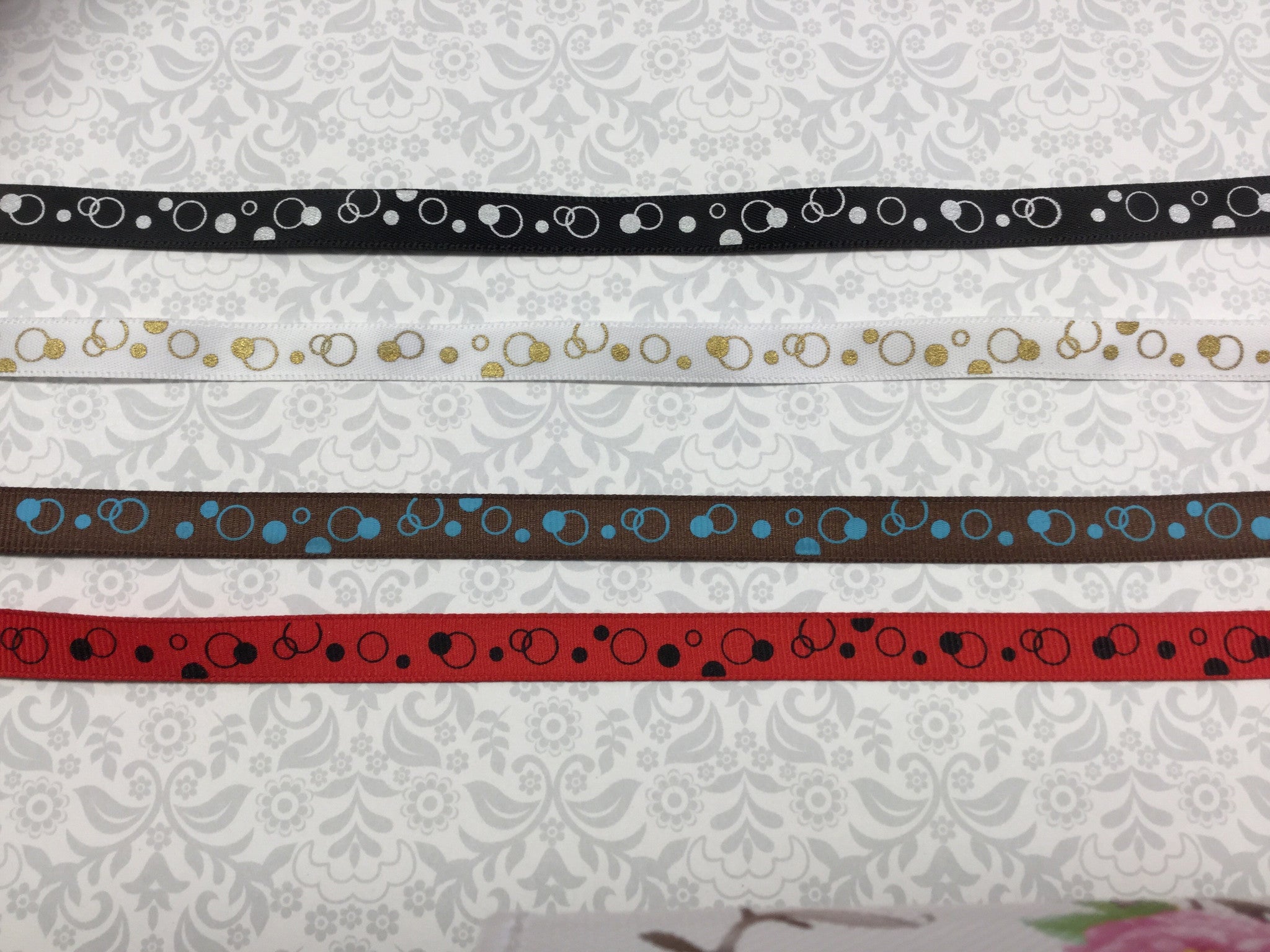 Creative Impressions 1/2&quot; DOTS &amp; RINGS Ribbon