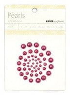 Kaisercraft RED PEARLS Self Adhesive 50 Pieces