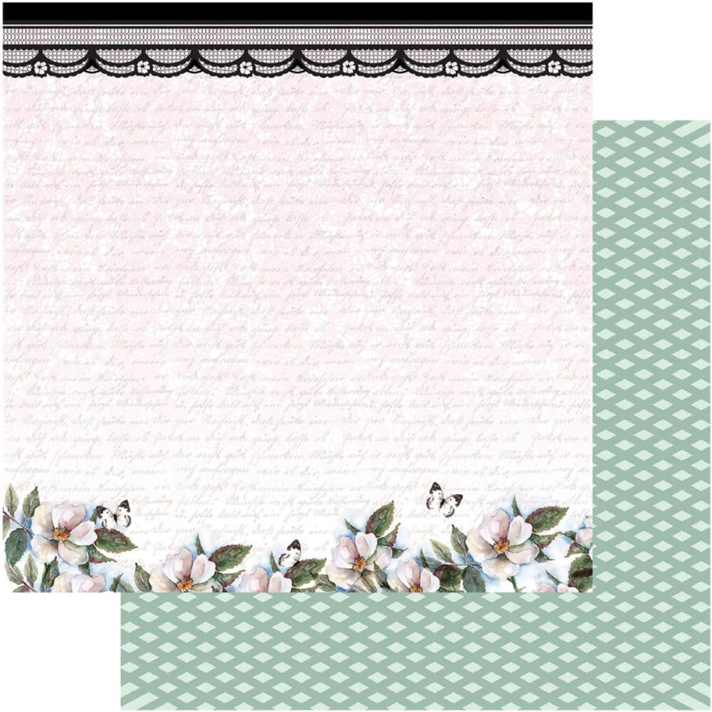 Ultimate Crafts Magnolia Lane BUTTERFLIES &amp; LACE 12&quot;X 12&quot; Scrapbook Paper Scrapbooksrus