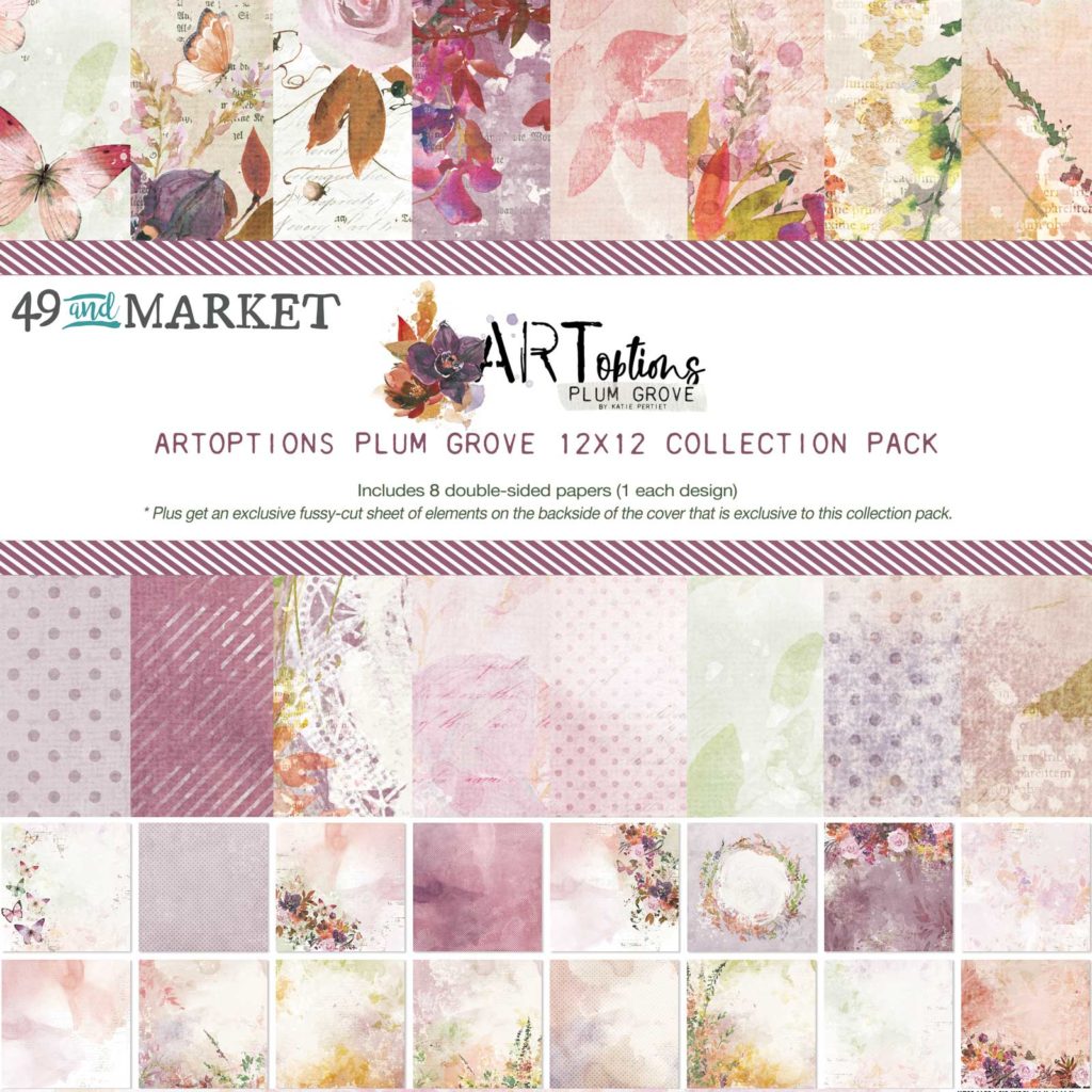 49 and Market ARTOPTIONS PLUM GROVE 12x12 Scrapbook Collection Paper Pack