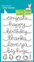 Lawn Fawn BIG SCRIPTY WORDS Clear Stamps 4"X6" 11pc Scrapbooksrus