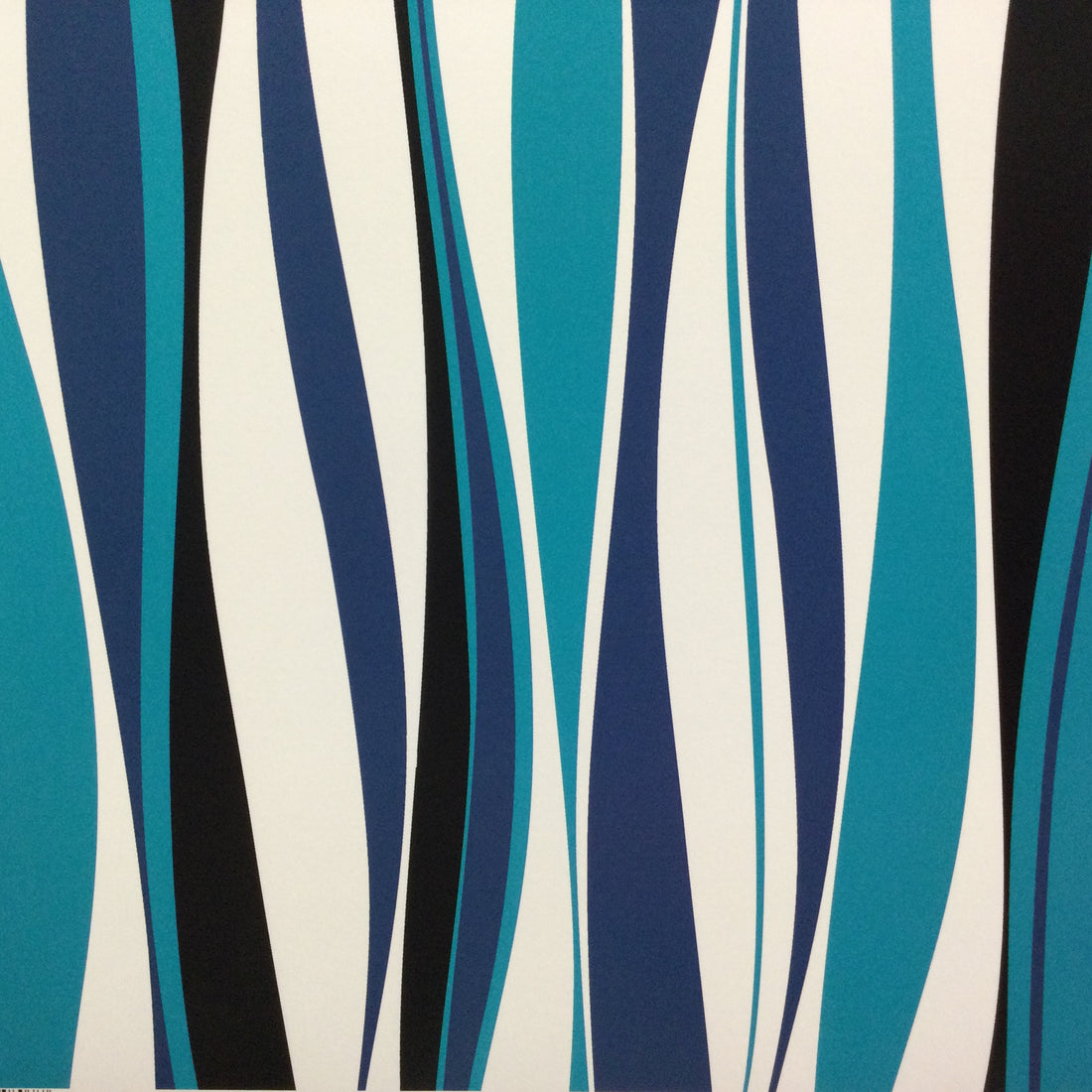 Retro TEAL BLUE Stripes 12"X12" Custom Scrapbook Paper Scrapbooksrus