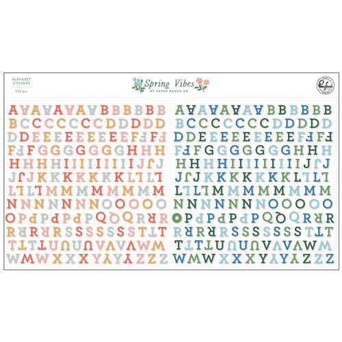 Pinkfresh Studio Spring Vibes ALPHABET STICKERS 330pc Mini Alpha