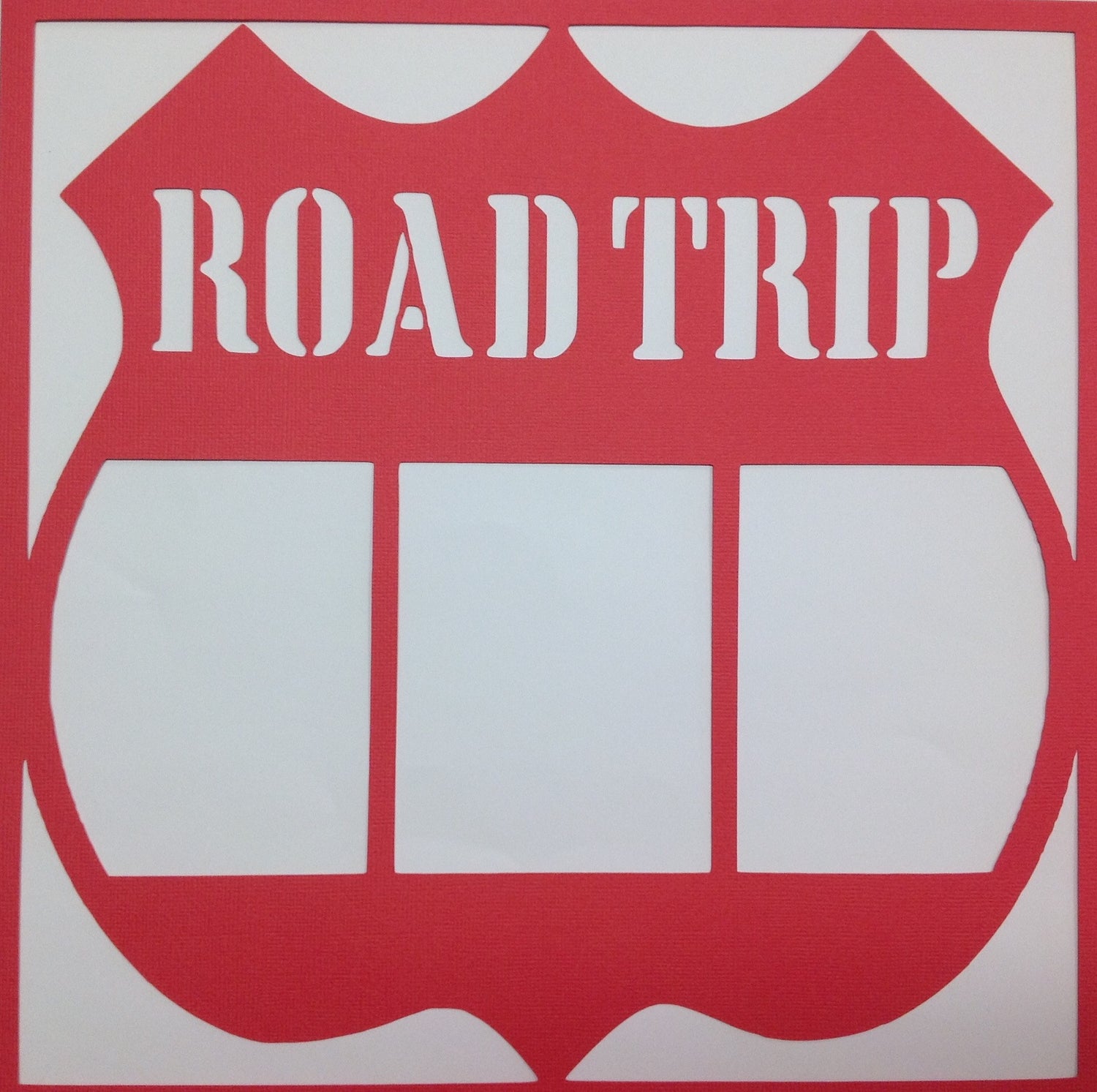 Page Frame ROAD TRIP Pink Travel 12&quot;x12&quot; Scrapbook Overlays