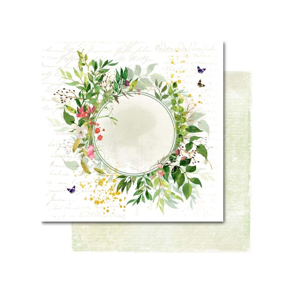 Memory Place Enchanted GREEN WREATH 12x12 Scrapbook Paper Scrapbooksrus