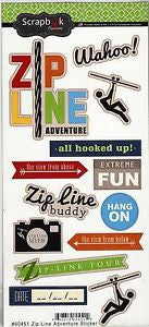 Scrapbook Custom ZIP LINE ADVENTURE Sticker 13pc - Scrapbook Kyandyland