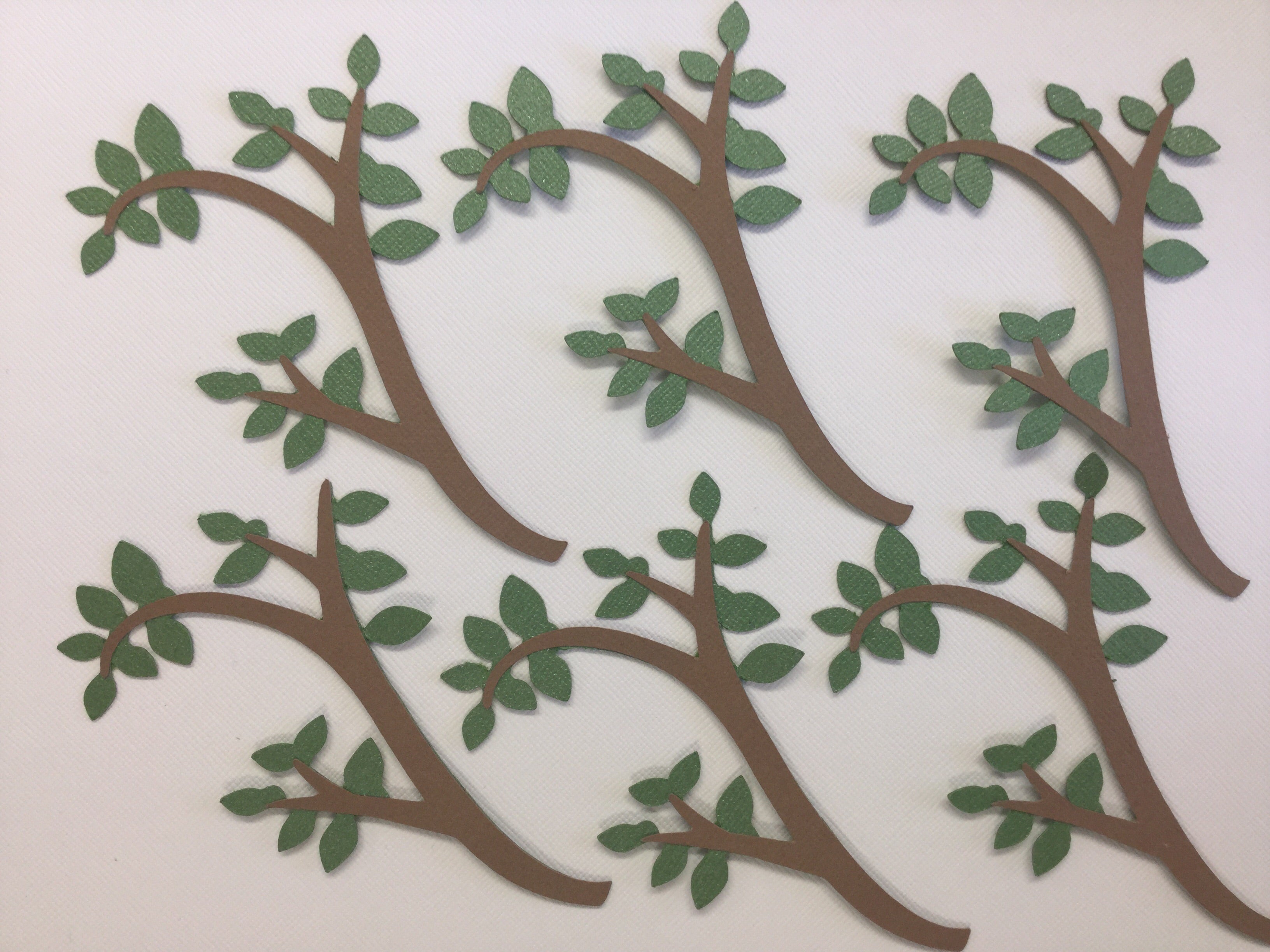 TREE BRANCH with Leaves Scrapbook Die Cuts