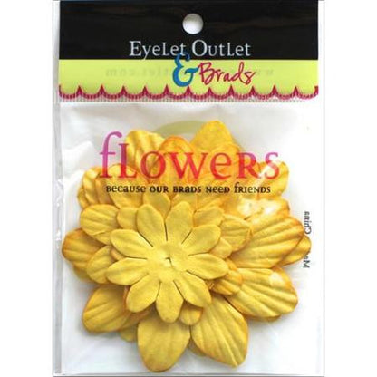 Eyelet Outlet &amp; Brads Paper FLOWERS 40 pc - Scrapbook Kyandyland