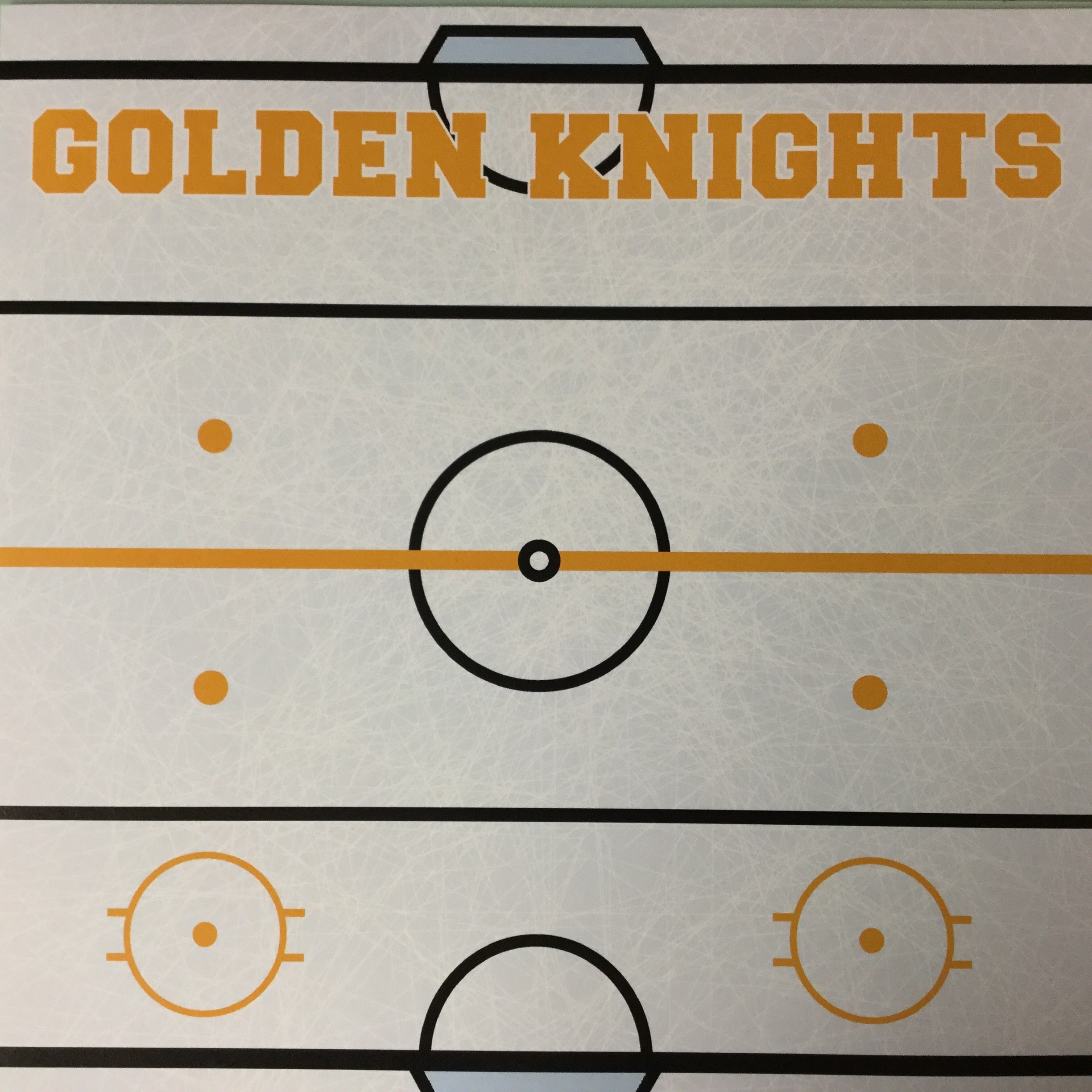 Golden Knights PRIDE HOCKEY KIT Yellow 12&quot;X12&quot; Scrapbook Paper 12 Sheets