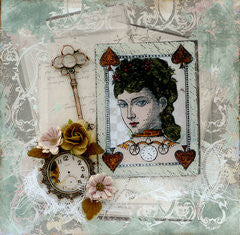 LaBlanche SWEET POKER FACE 3&quot;X4&quot; Silicon Mounted Stamp