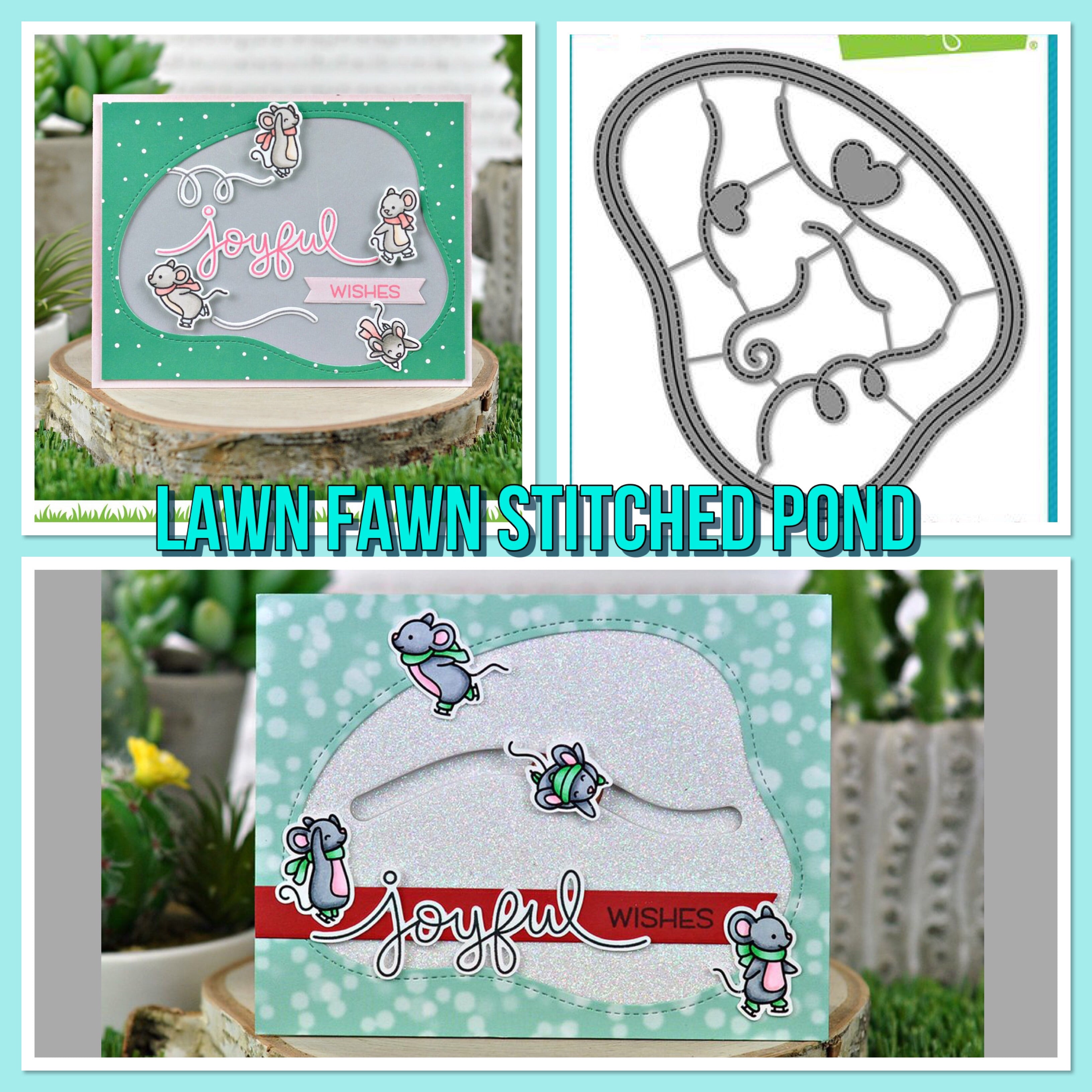 Lawn Fawn Cuts STITCHED POND Card Ideas @Scrapbooksrus Las Vegas