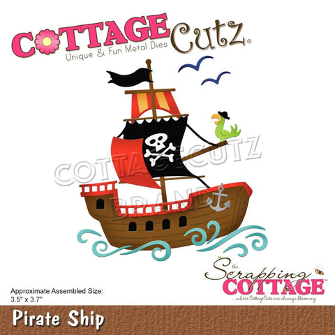 Scrappin Cottage Cutz PIRATE SHIP Metal Craft Die