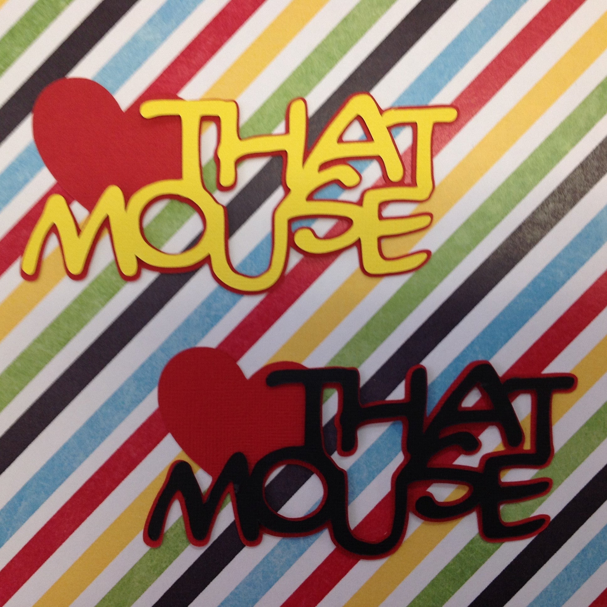 THAT MOUSE Disney Custom Scrapbook Die Cuts