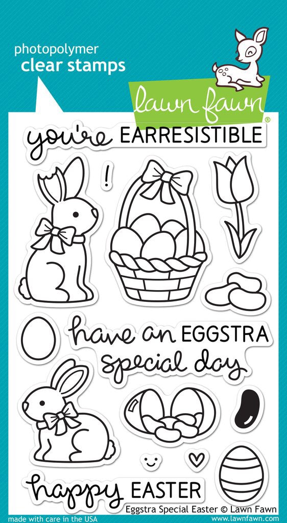 Lawn Fawn EGGSTRA SPECIAL EASTER Clear Stamps 4"X6" 16 pc Scrapbooksrus
