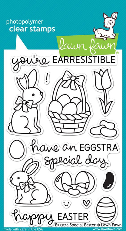 Lawn Fawn EGGSTRA SPECIAL EASTER Clear Stamps 4&quot;X6&quot; 16 pc Scrapbooksrus