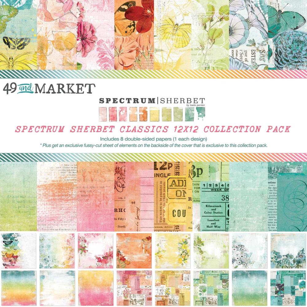 49 and Market Vintage SPECTRUM SHERBET CLASSICS 12"X12" Collection