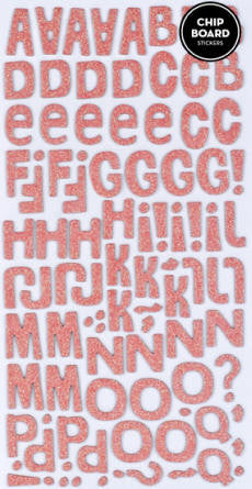 American Crafts Thickers NIKI RIKI Glitter Letters Stickers - Scrapbook Kyandyland