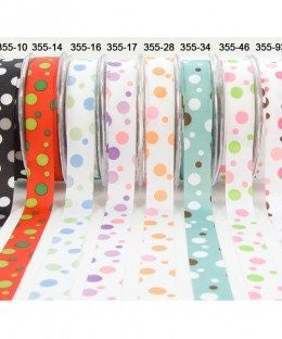 May Arts 7/8" Grosgrain Bubble Dot Ribbon 1 yard