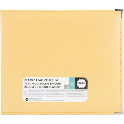 We R Classic Leather Album BUTTERCUP 12&quot;X12&quot; D Ring Memory Scrapbook