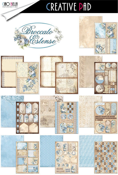 Ciao Bella BROCCATO ESTENSE Paper Pad 12 Sheets Scrapbooksrus