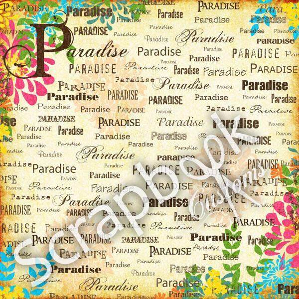 HAWAII PARADISE ORANGE 12&quot;X12&quot; Scrapbook Customs Paper