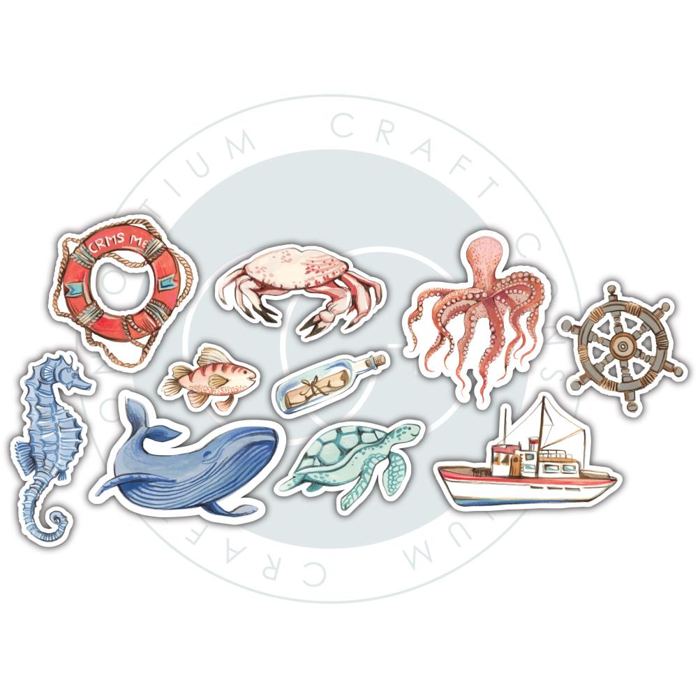 Craft Consortium OCEAN TALE Wood Shapes 10pc