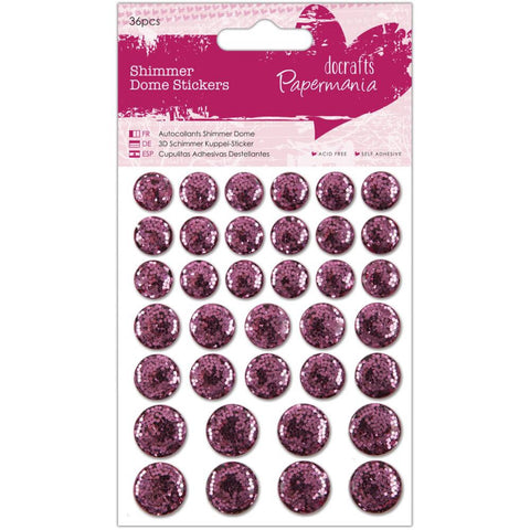 Docrafts Papermania SHIMMER DOME Bling Stickers 36pc - Scrapbook Kyandyland