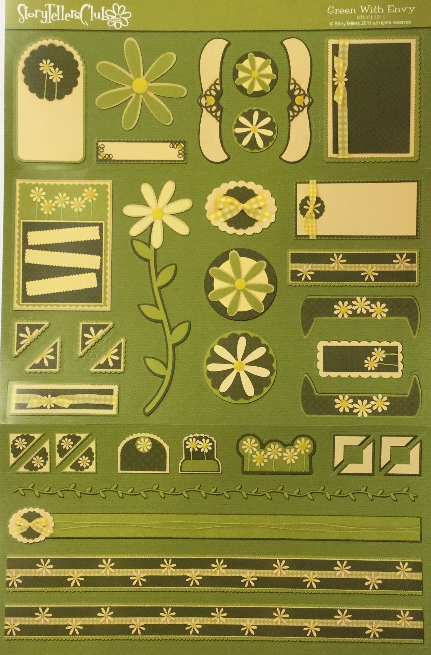 StoryTellers GREEN WITH ENVY 12-1 13&quot;X18&quot; DIECUT Scrapbooksrus