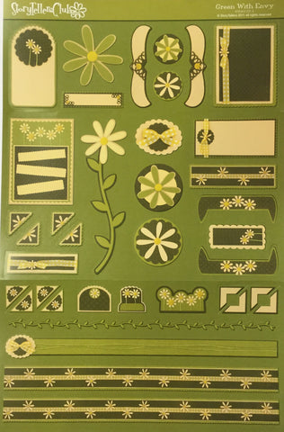 StoryTellers GREEN WITH ENVY 12-1 13"X18" DIECUT Scrapbooksrus