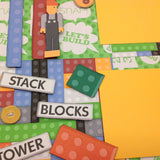 Premade Scrapbook Page LEGO BLOCKS (2) 12"x12" Layout