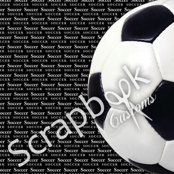 Scrapbook Customs SOCCER GO BIG LEFT 1 Sports Sheet - Scrapbook Kyandyland